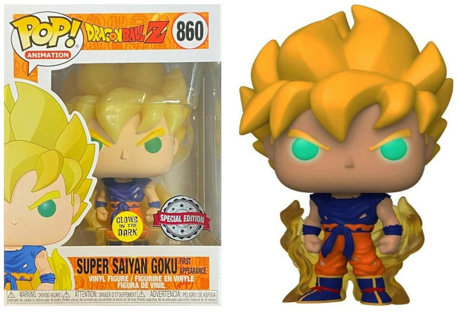 zonne Keuze Elk jaar Funko Pop! Animation Dragon Ball Z Super Saiyan Goku First Appearance GITD  Special Edition Figure #860 - US