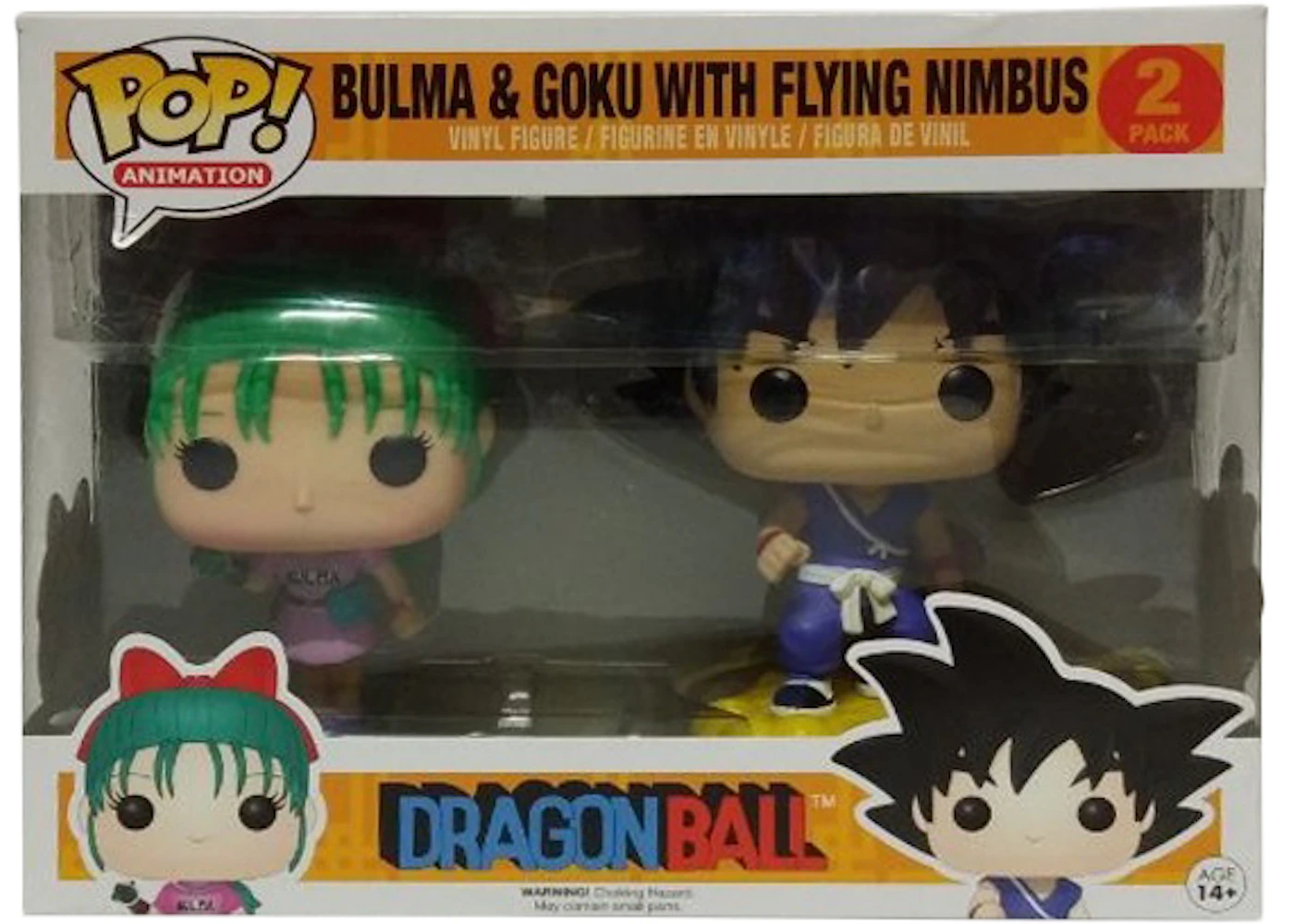Funko Pop! Animation Dragonball Bulma & Goku with Flying Nimbus 2 Pack - US