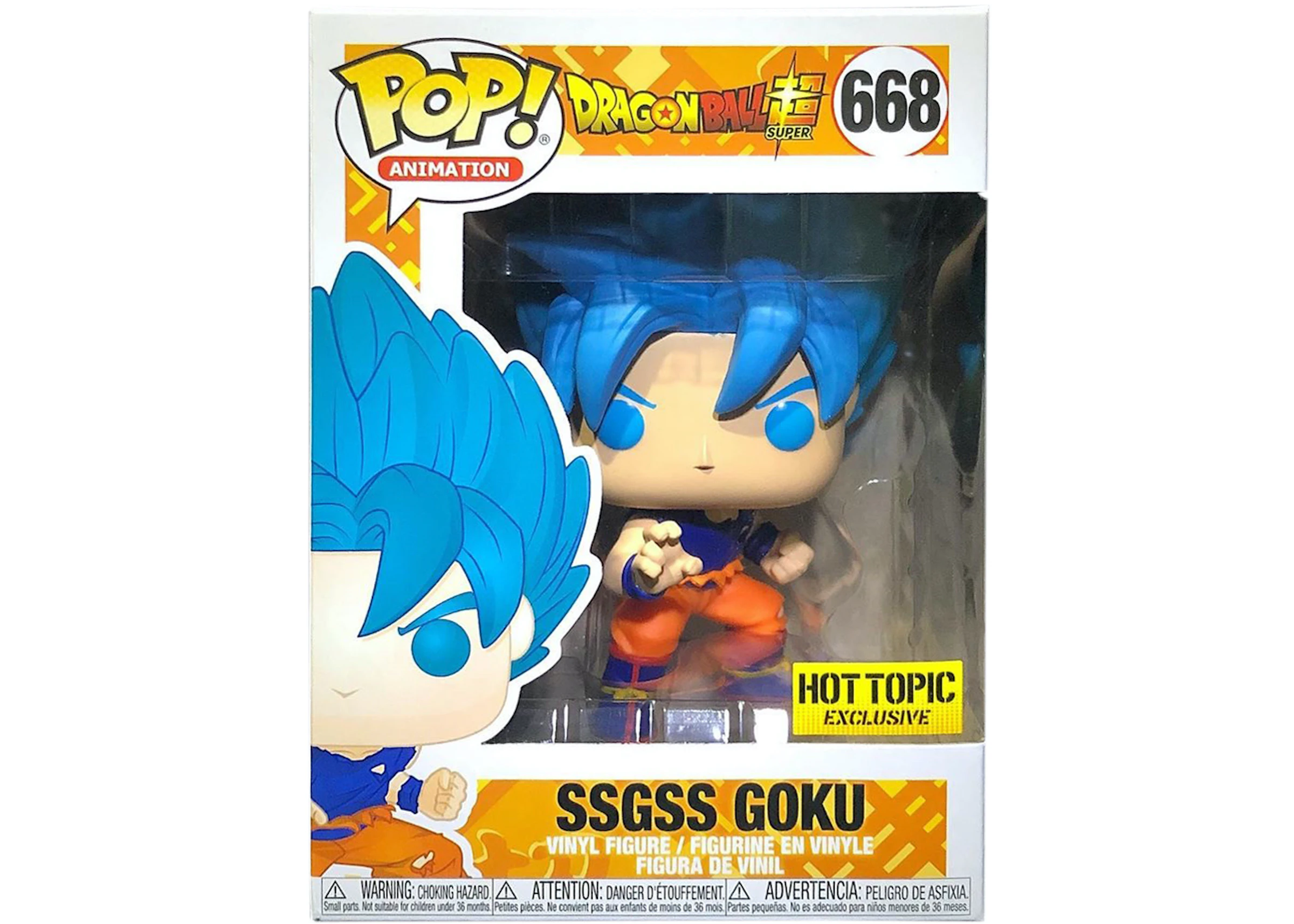 Pop! Super SSGSS Goku Hot Topic Exclusive Figure #668 -