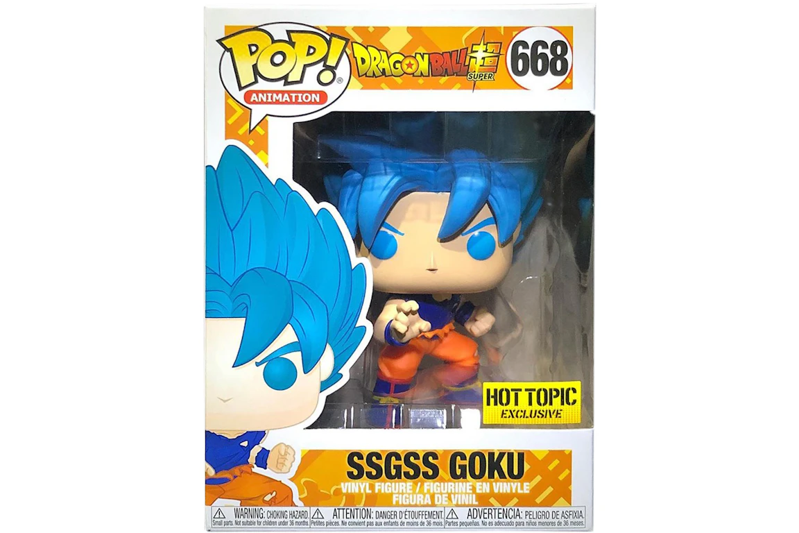 Funko Pop! Animation Dragonball Super SSGSS Goku Hot Topic Exclusive Figure #668