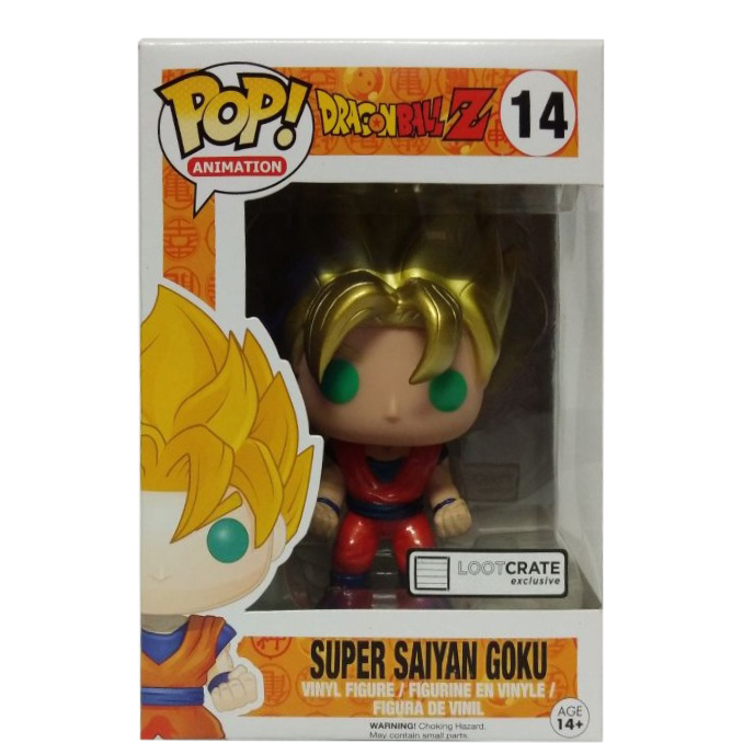 Funko Pop! Animation Dragonball Z Super Saiyan Goku Lootcrate Exclusive  Figure #14