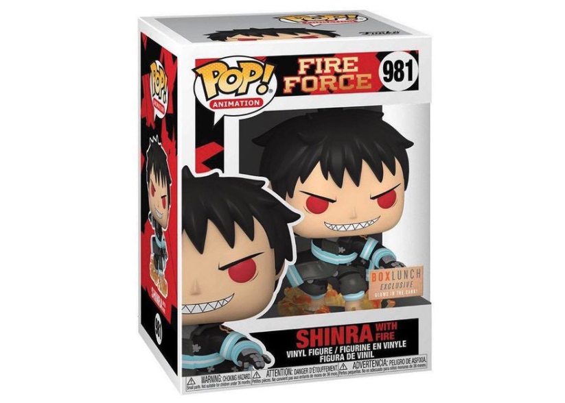 Funko Pop! Animation Fire Force Shinra With Fire GITD BoxLunch Exclusive  Figure #981