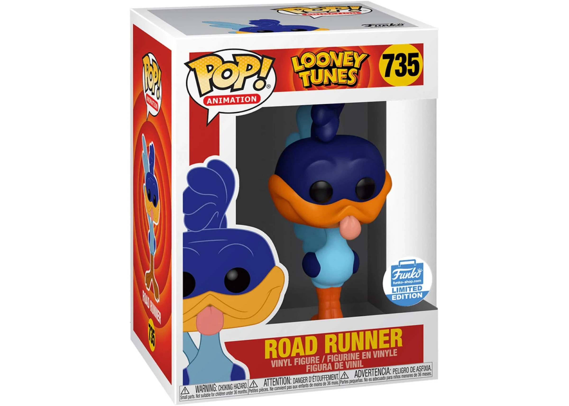 Funko Pop! Animation Looney Tunes Road Runner Funko Shop Exclusive Figure  #735 - FW19 - US