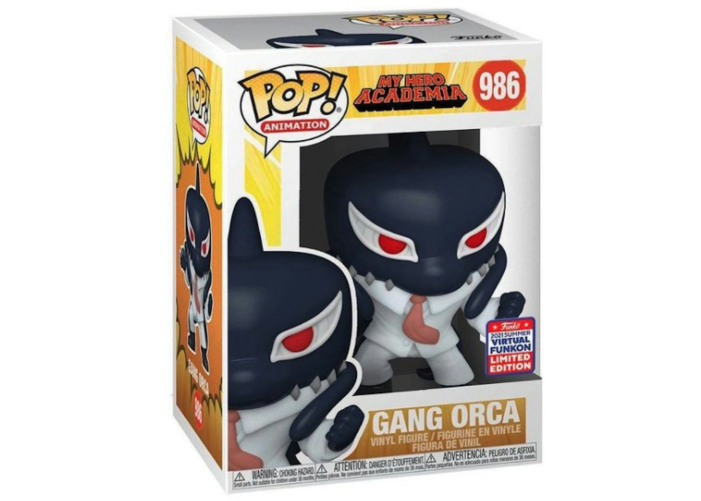 Funko Pop! Animation My Hero Academia Gang Orca 2021 Summer Virtual Funkon Exclusive Figure #986