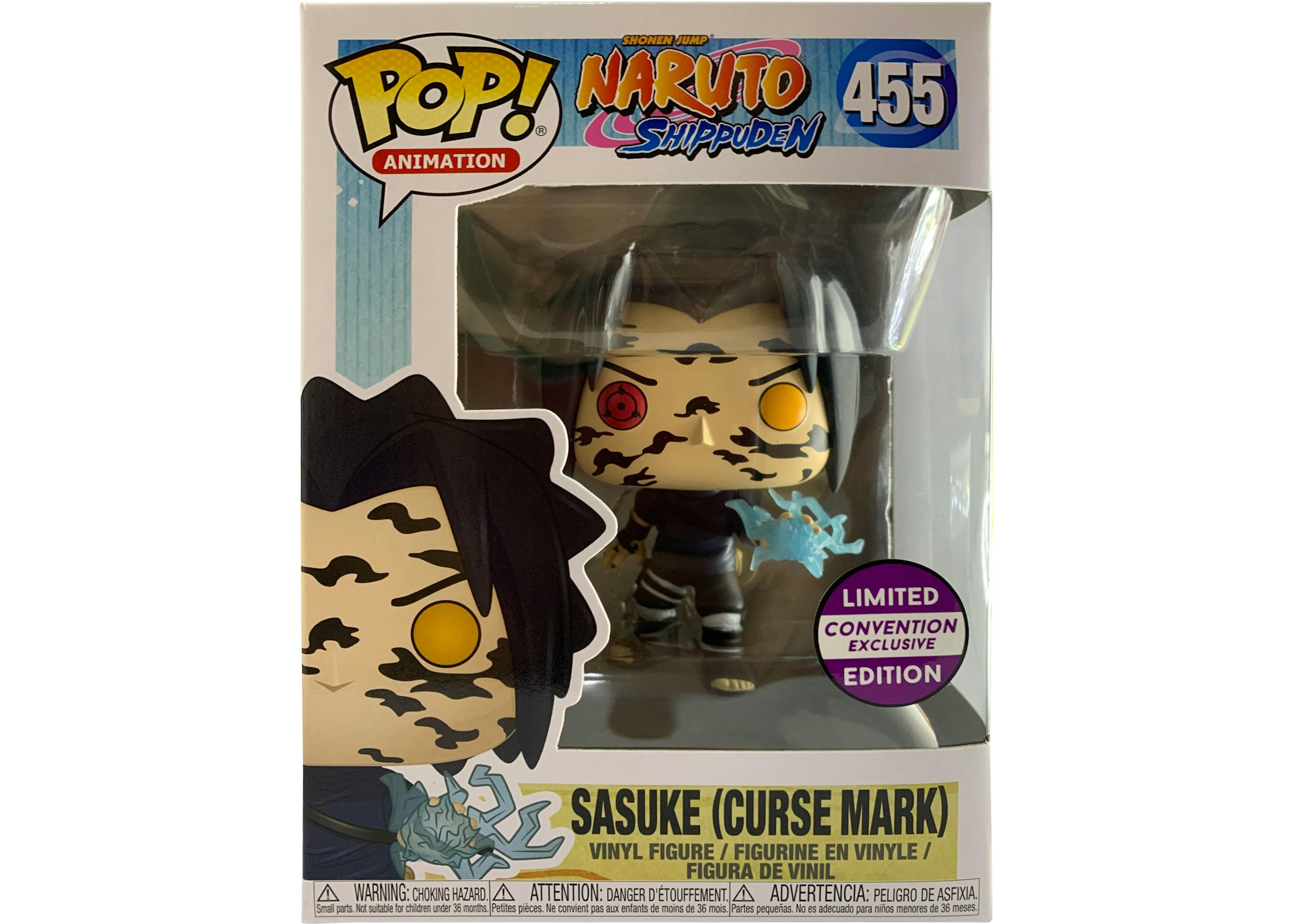 Funko Pop! Animation Nartuo Shippuden Sasuke (Curse Mark) Convention  Exclusive Figure #455