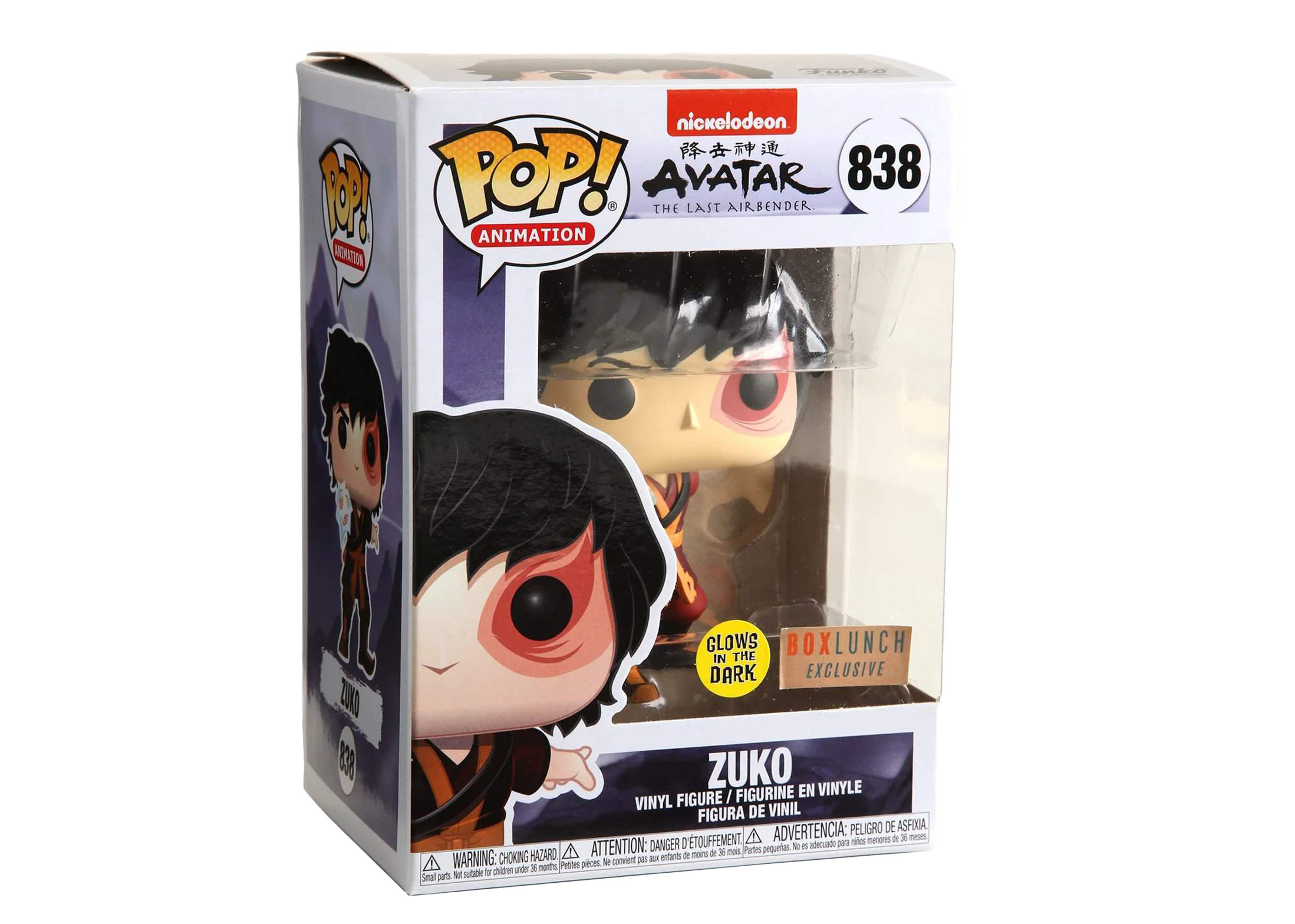 Funko Pop Zuko Avatar #838 BOX & INSERT ONLY-No Figure 海外 即決-