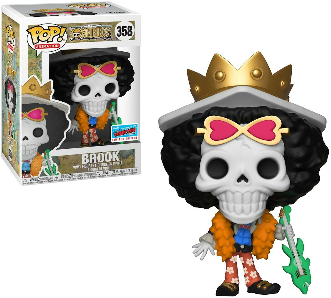 Funko Pop Animation One Piece Brook W Guitar Hot Topic Nycc Exclusive Figure 358