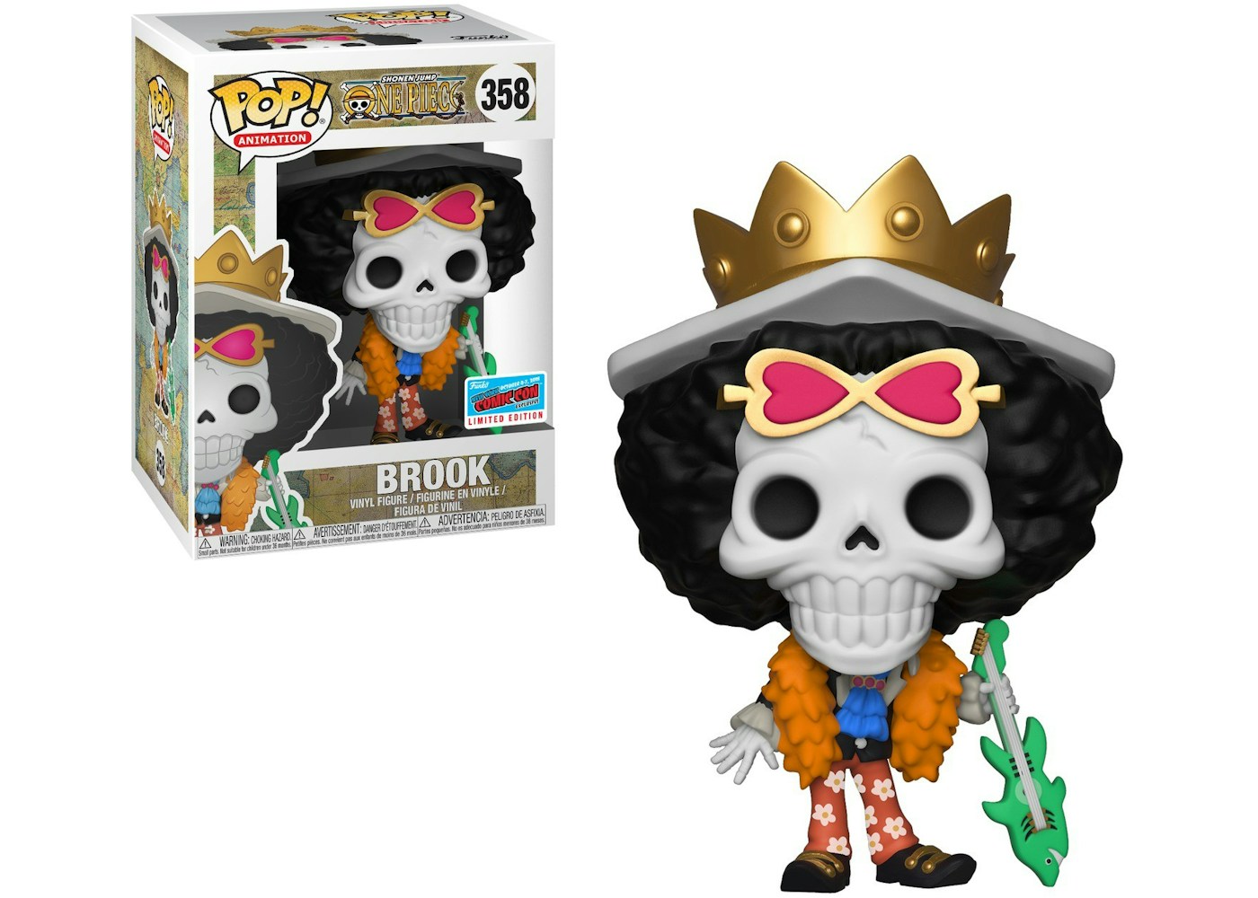 Funko Pop Animation One Piece Brook W Guitar Hot Topic Nycc Exclusive Figure 358 Funko Pop Animation One Piece Brook W Guitar Hot Topic Nycc Exclusive Figure 358