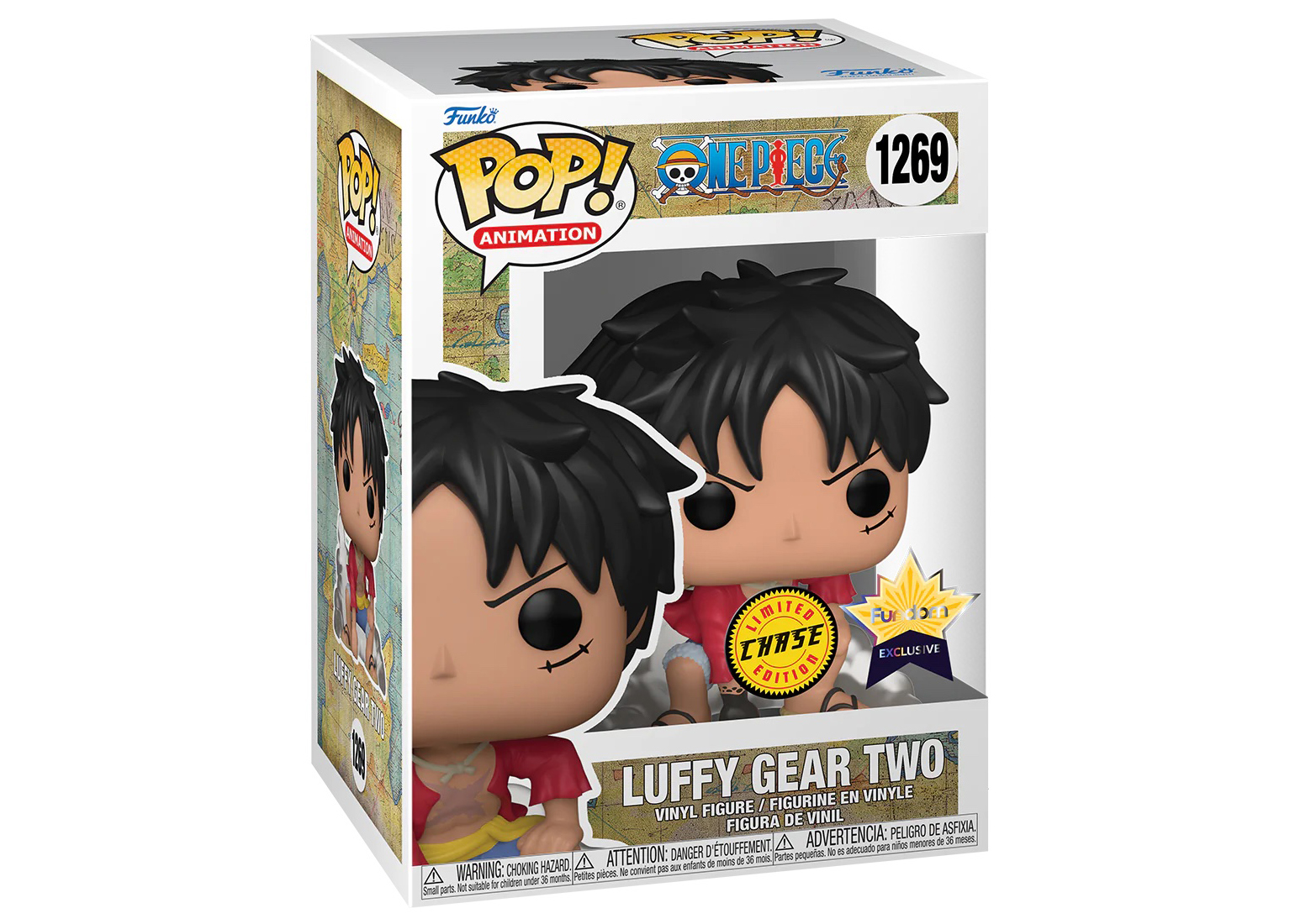 Funko Pop! Animation One Piece Luffy Gear Two Chase Edition Fundom  Exclusive Figure #1269