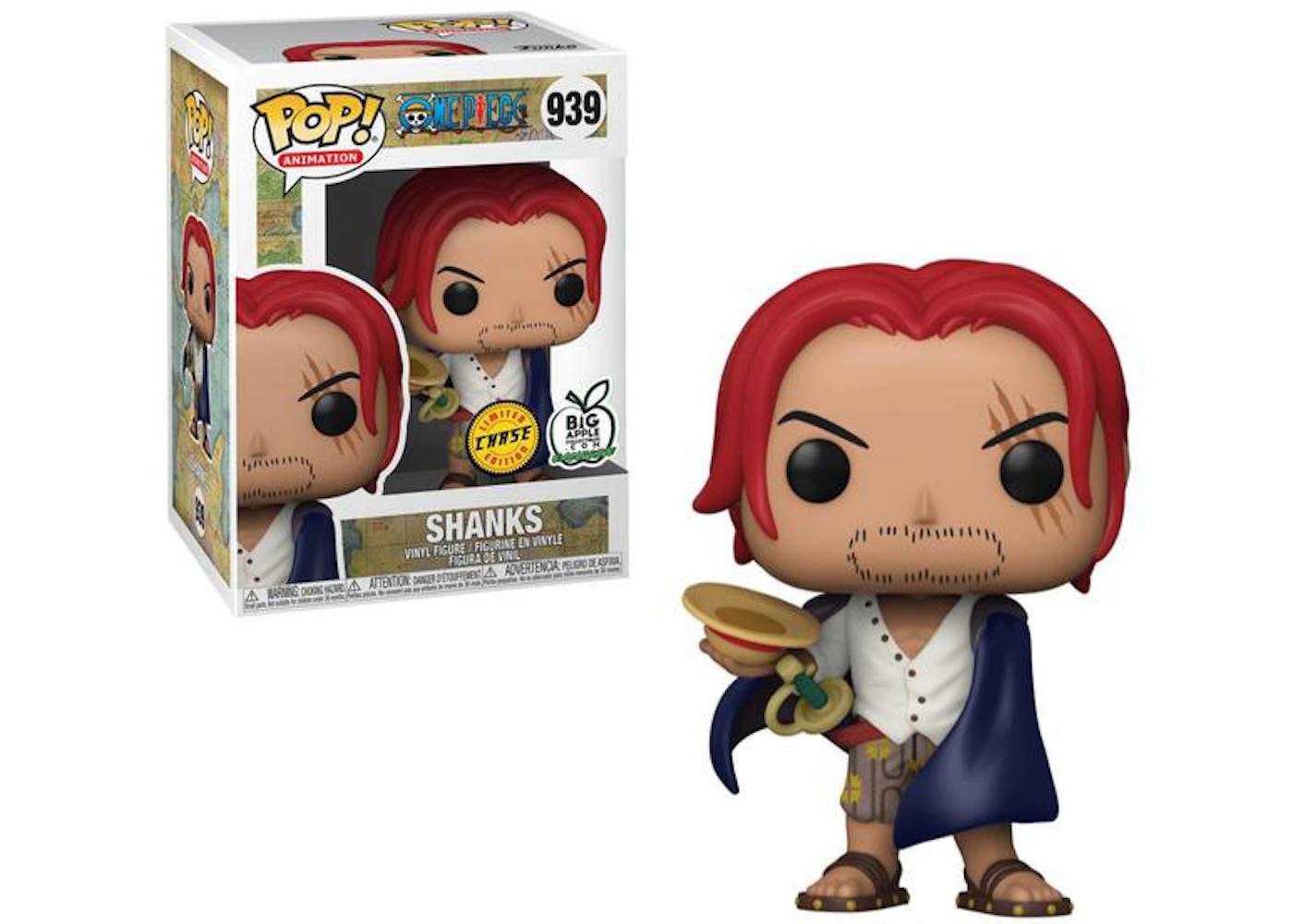 Funko Pop Animation One Piece Shanks Chase Big Apple Collectibles Exclusive Figure 939 Fw21 Funko Pop Animation One Piece Shanks Chase Big Apple Collectibles Exclusive Figure 939 Fw21