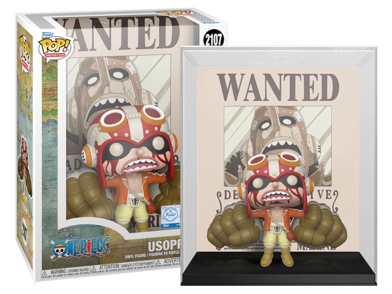 Funko Pop! Animazione: One Piece Usopp (Wanted Poster) (adesivo) Figura #2107