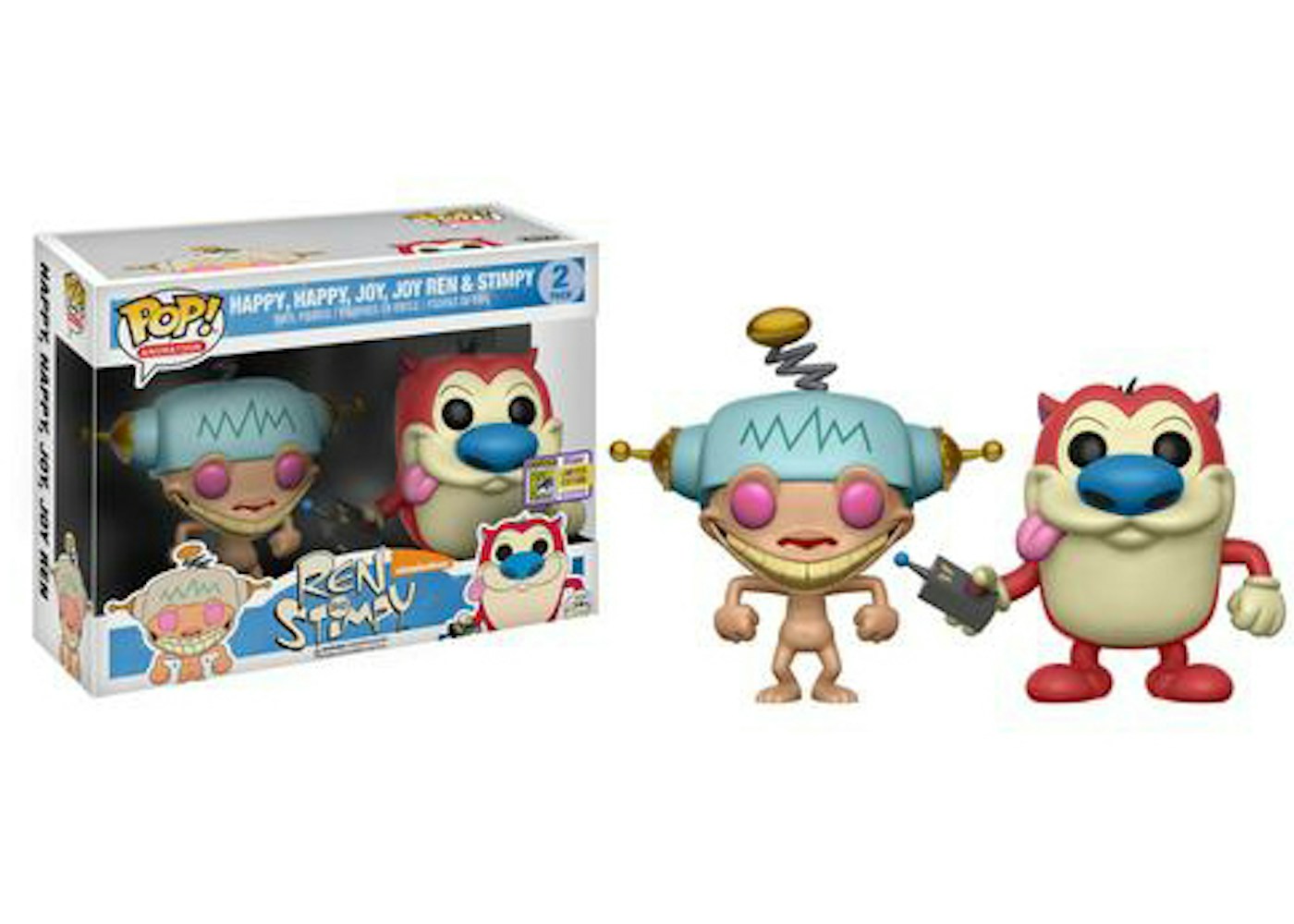 Funko Pop Animation Ren Stimpy Happy Happy Joy Joy Sdcc Exclusive Le 2500 2 Pack Funko Pop Animation Ren Stimpy Happy Happy Joy Joy Sdcc Exclusive Le 2500 2 Pack