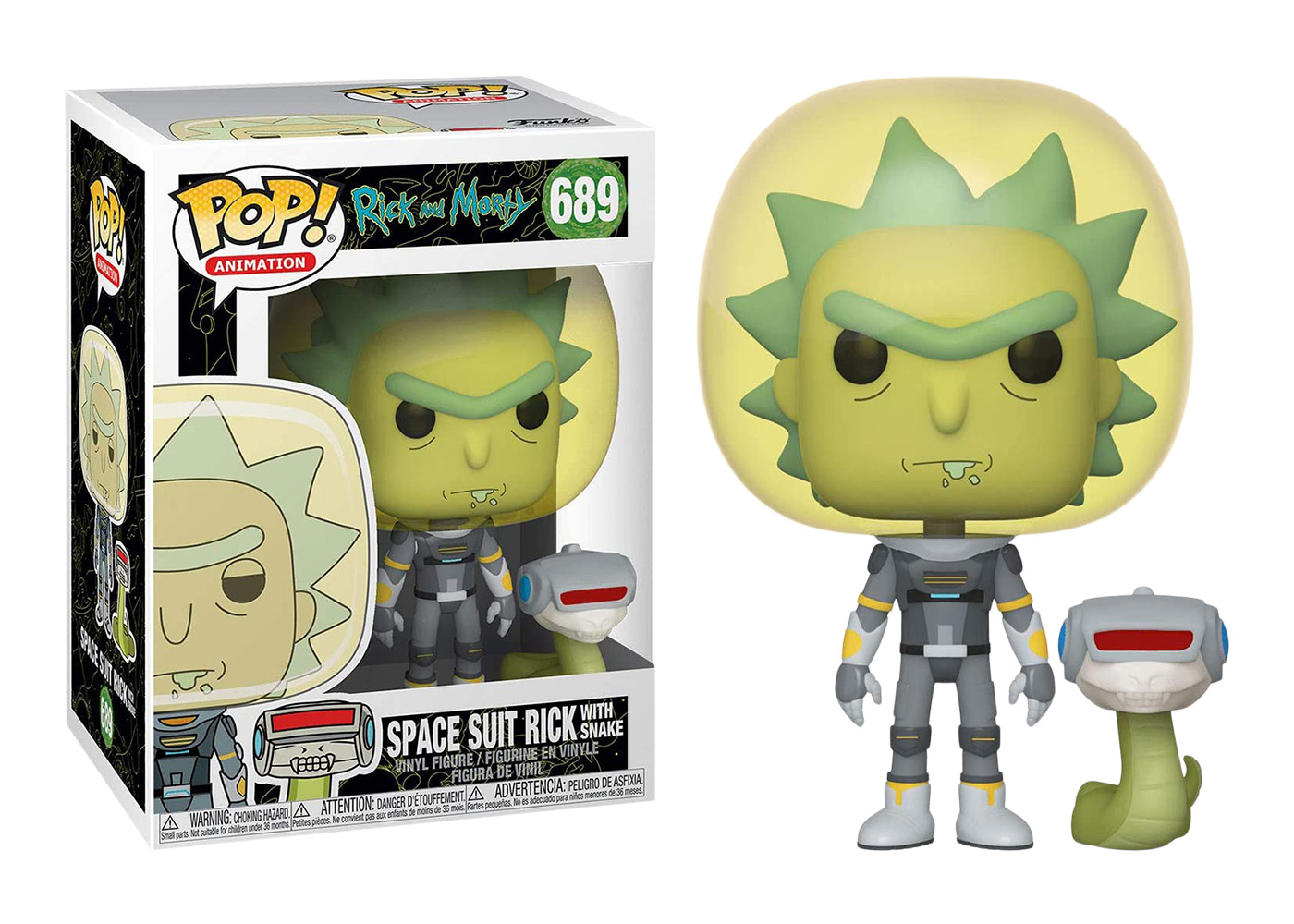 Funko Pop! Animation Rick & Morty Space Suit Rick with Snake