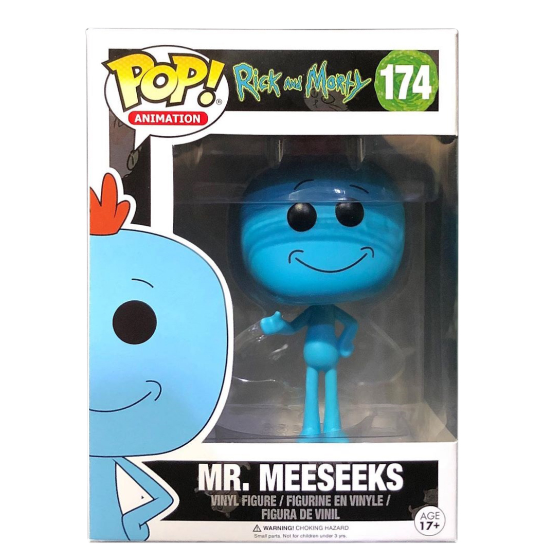 Rick and Morty Mr MEESEEKS with Gun CHASE Figure #174 w/ Protector Funko POP