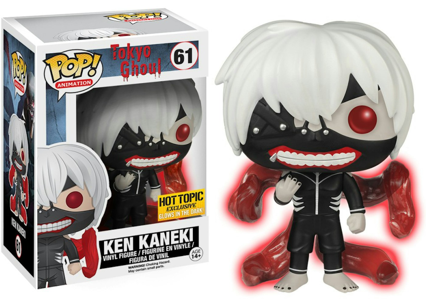 Funko Pop! Animation Tokyo Ghoul Ken Kaneki (Glow) Hot Topic Exclusive