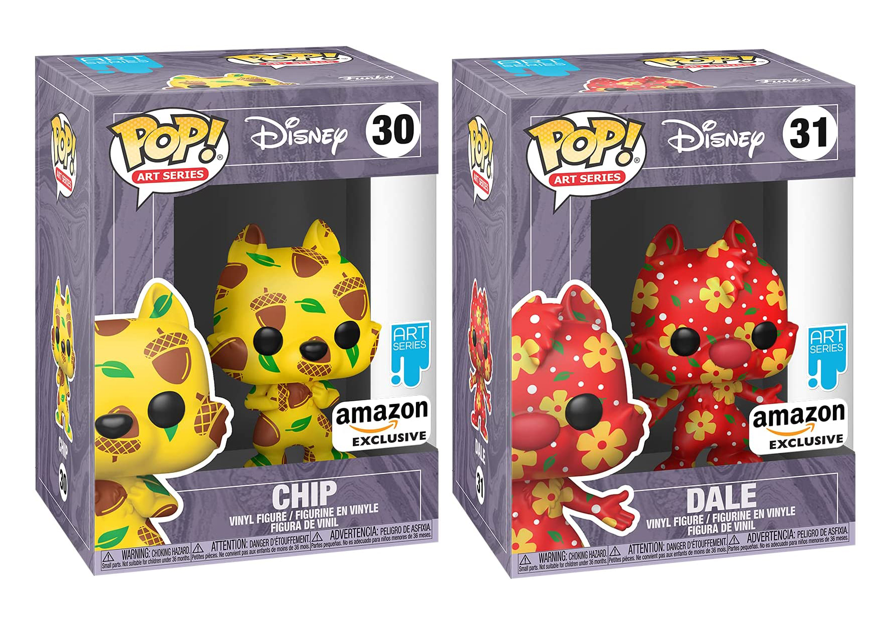 Exclusive Artist Series: Disney Treasures of The Vault 2 Pack Funko Pop Chip & Dale 3.25 inches 