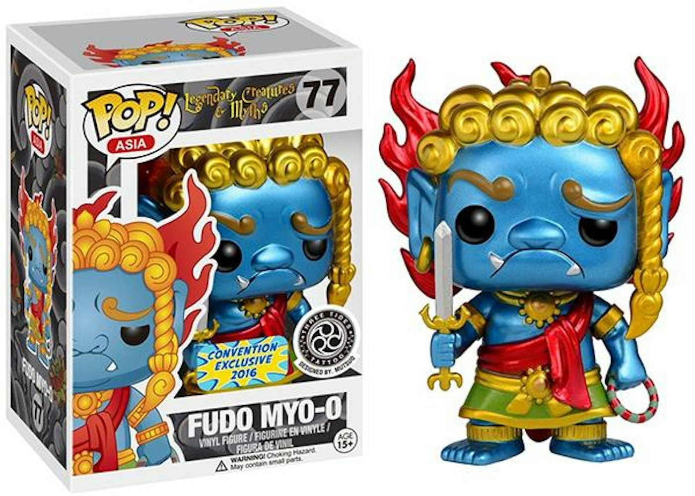 Funko Pop! Asia Legendary Creatures And Myths Fudo Myo-o (Metallic) Convention Exclusive Figure