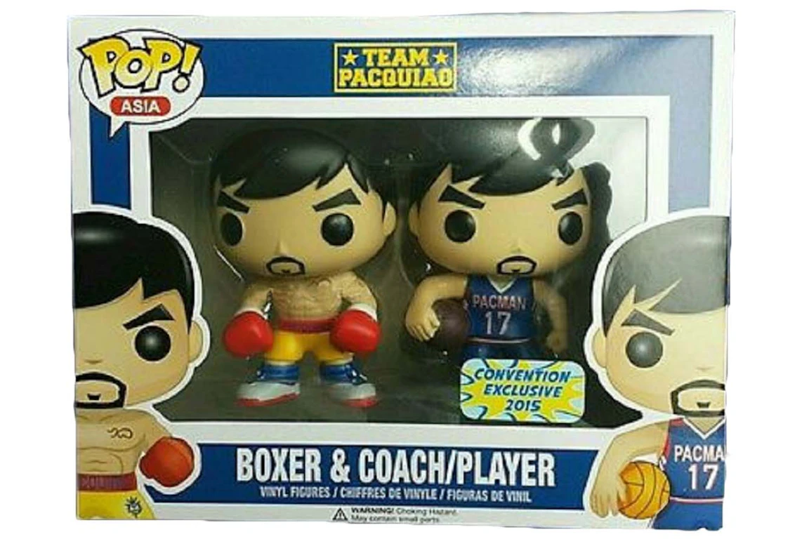 Funko Pop! Asia Team Pacquiao Boxer and Coach Player Set SDCC Exclusive 2 Pack