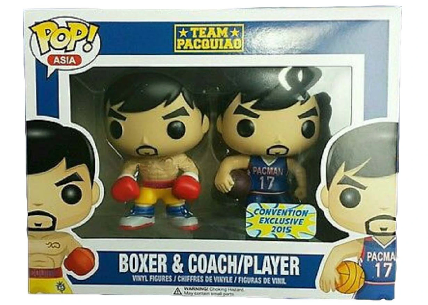 Funko Pop! Asia Team Pacquiao Boxer and Coach Player Set SDCC