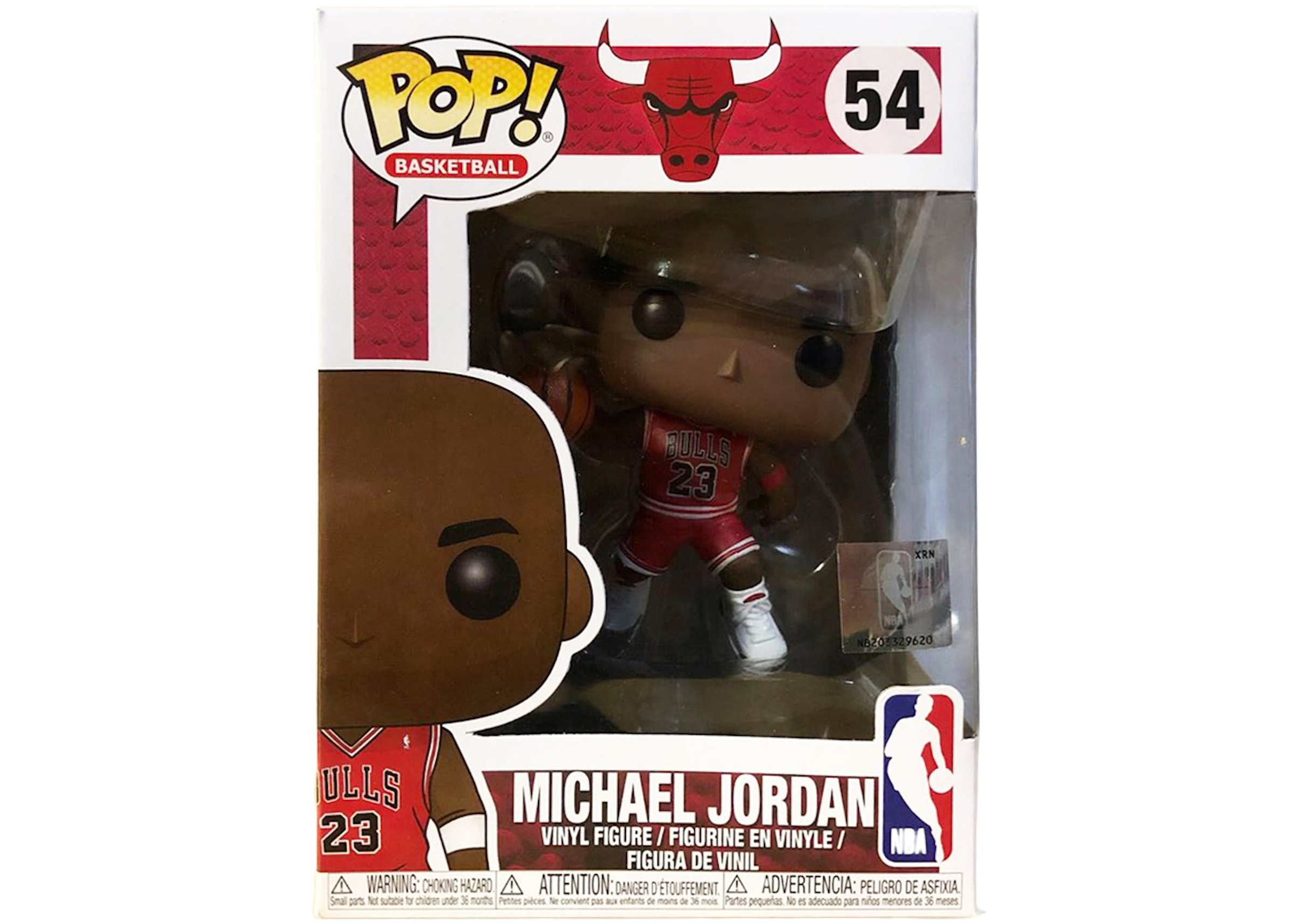 administración aprobar mosaico Funko Pop! Basketball Bulls Michael Jordan Red Jersery NBA Sticker Figure  #54 - US