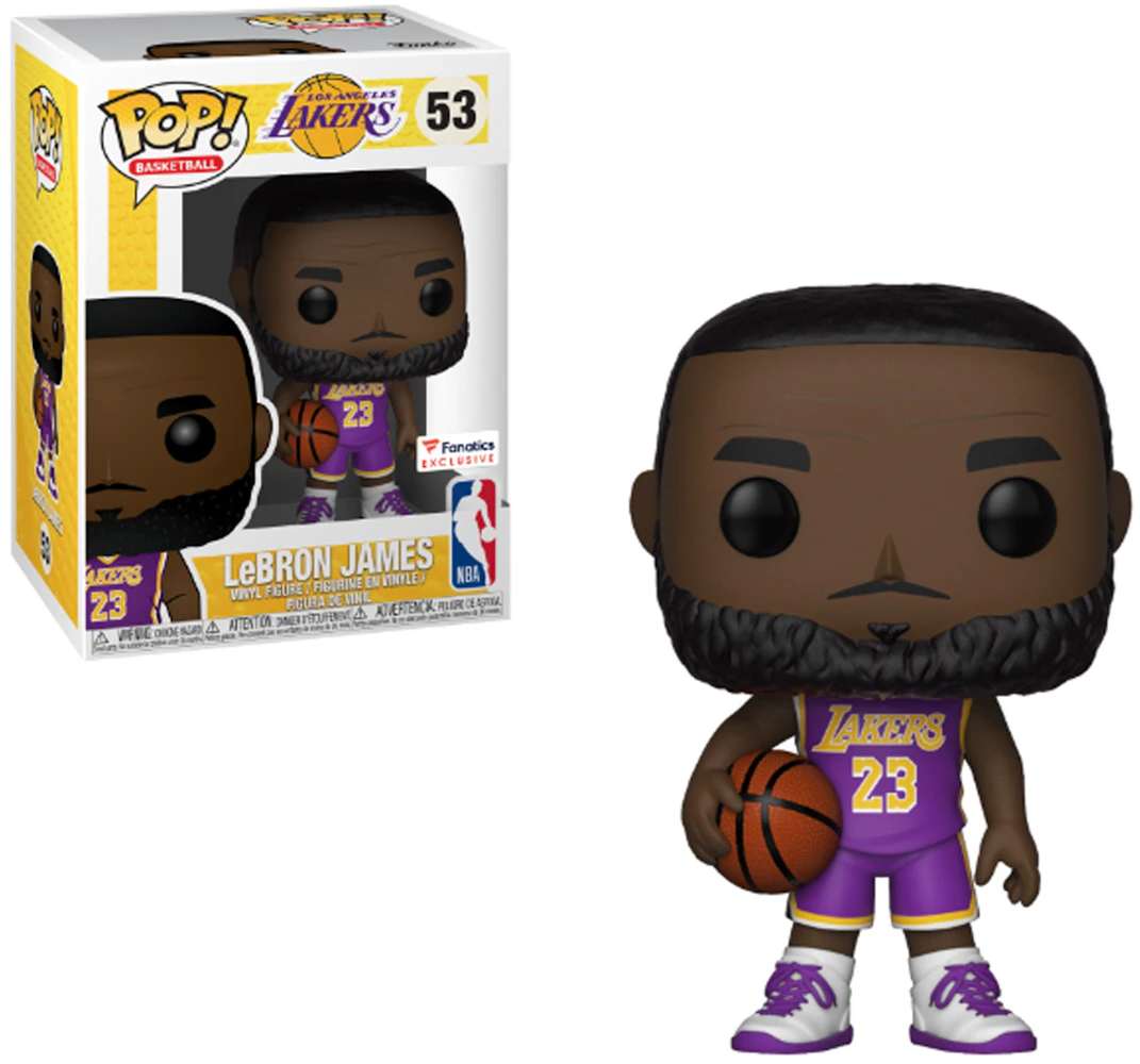 Lebron James LA Lakers Purple Jersey POP! Sports NBA Action Figure (Bundled  with Pop Protector to Protect Display Box)