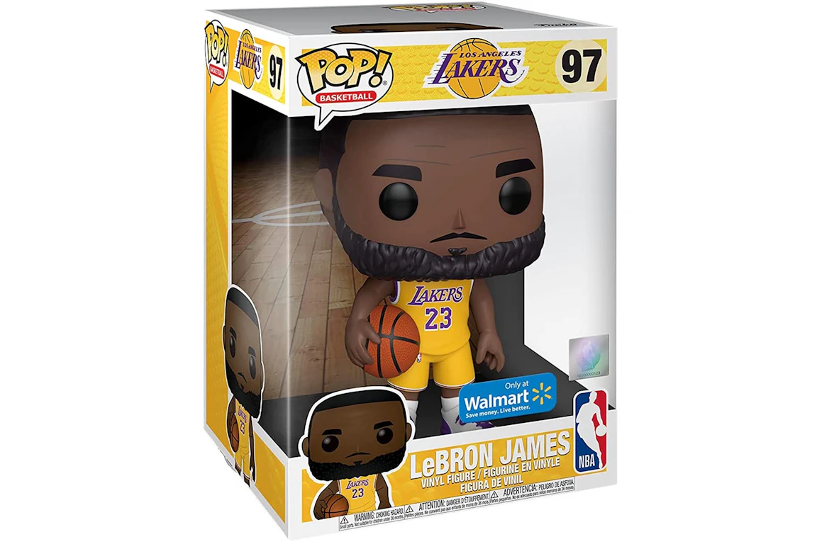 Funko Pop! Basketball NBA Los Angeles Lakers LeBron James 10 Inch Walmart Exclusive Figure #97