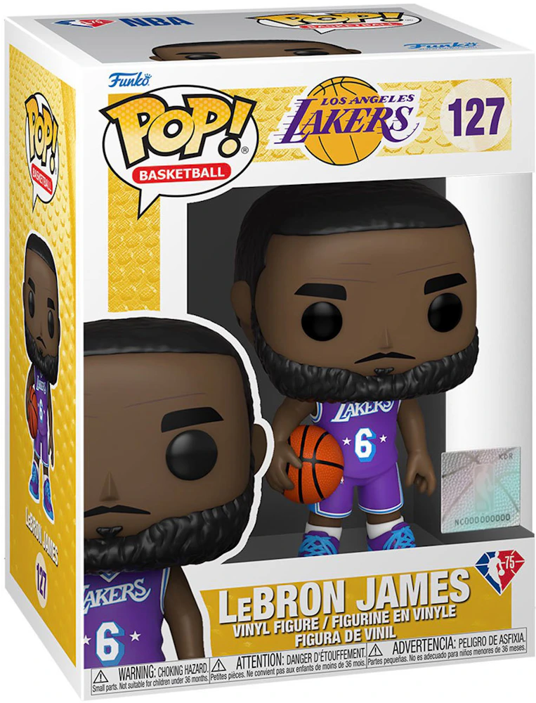 Funko POP! NBA: LA Lakers LeBron James (Purple Jersey) 10-in Vinyl Figure