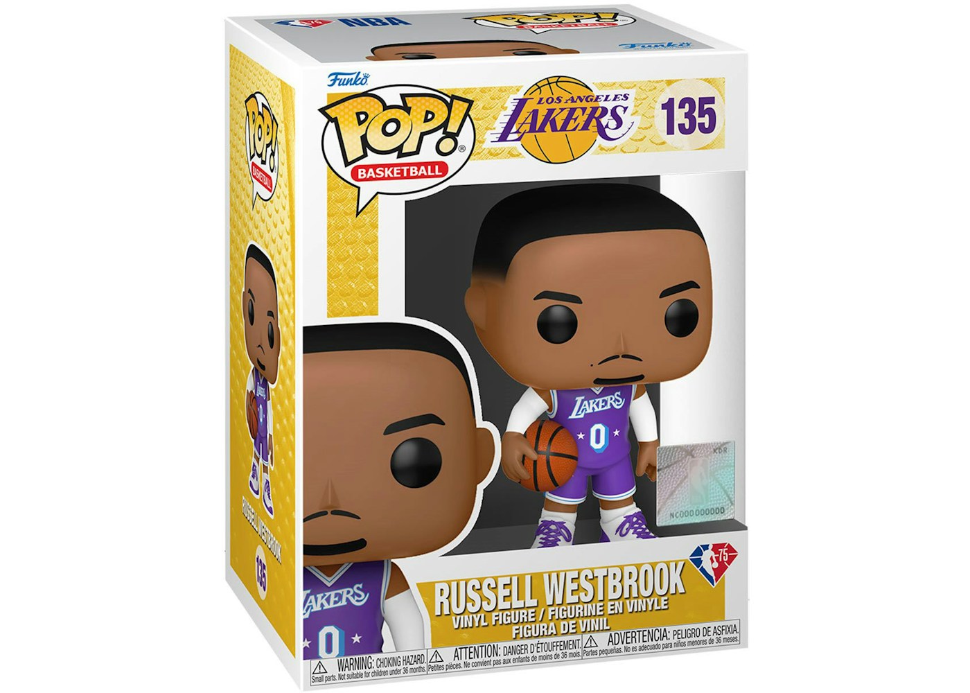 Funko Pop! Basketball NBA Los Angeles Lakers Russell Westbrook (City  Edition Jersey) Figure #135