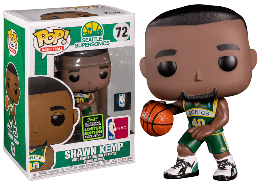 Pop Vinyl Basketball Sports Legends Shawn Kemp Sonics Home Jersey 