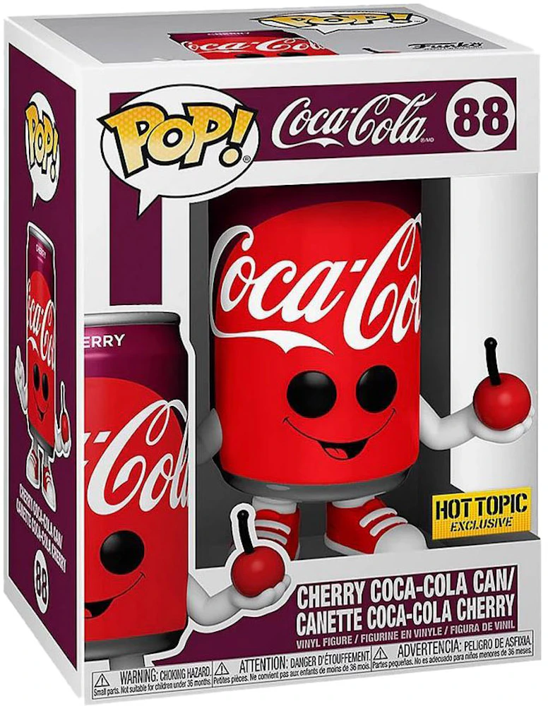Funko Pop! Cola-Cola Cherry Coca-Cola Can Hot Topic Exclusive Figure ...