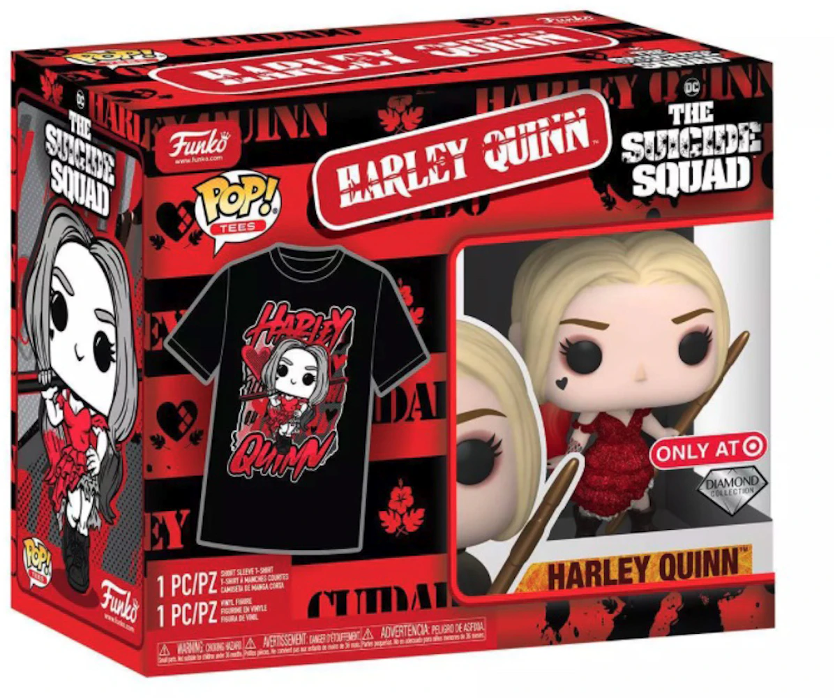 Funko Pop! Collectors Box Movies Suicide Squad Harley Diamond Collection Target Exclusive & Tee Figure #1111 - - JP