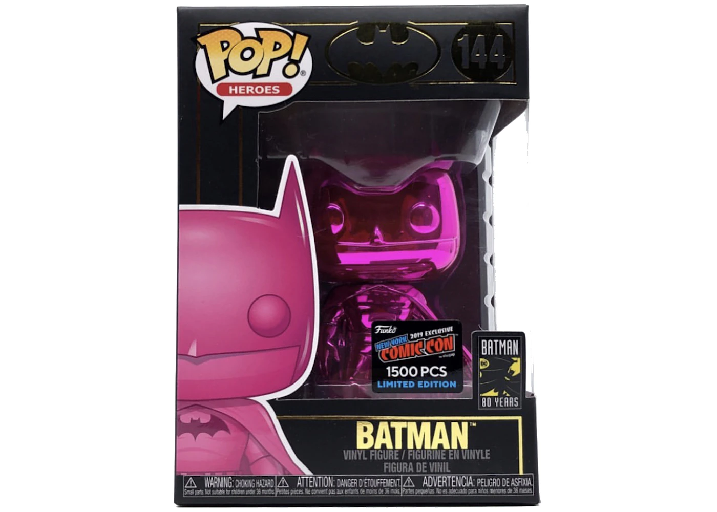 Funko Pop DC Heroes Batman Pink Chrome NYCC Edition Figure 144