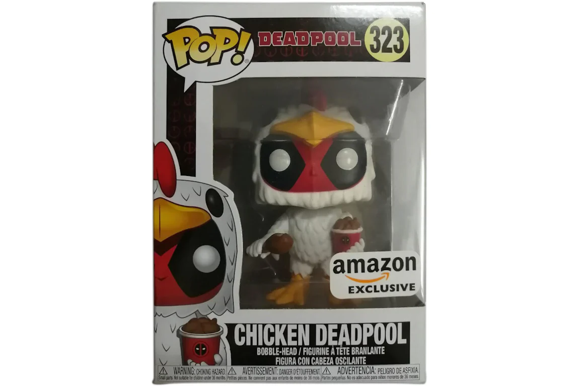 Funko Pop! Deadpool Chicken Deadpool Amazon Exclusive Bobble-Head ...
