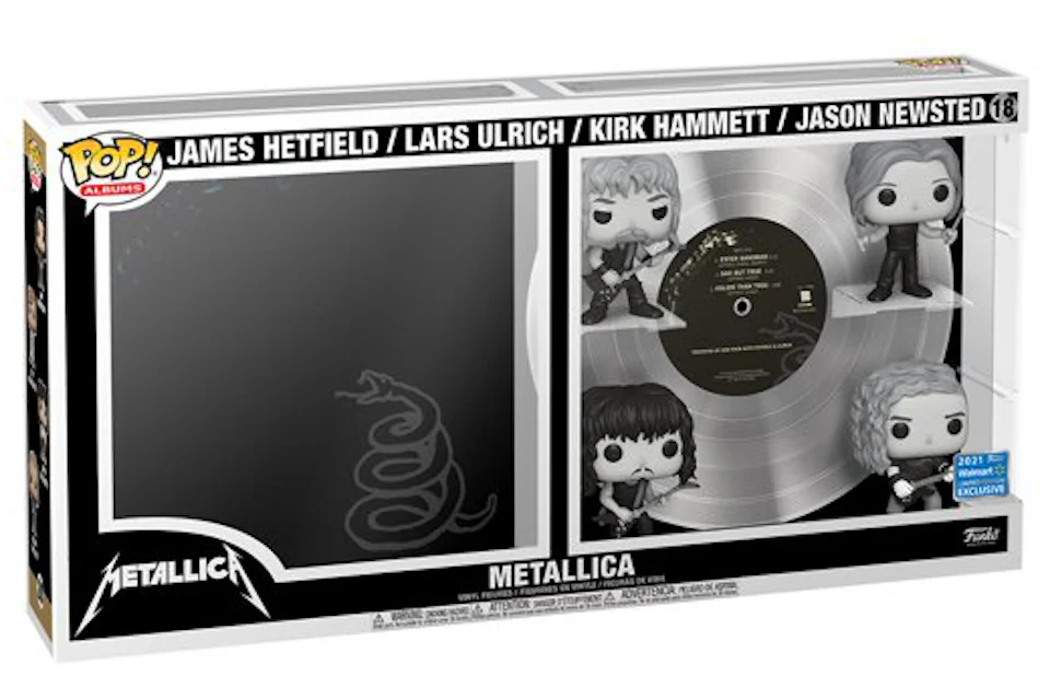 Funko Pop! Deluxe Albums Metallica James Hetfield, Lars Ulrich, Kirk Hammett & Jason Newsted 2021 Walmart Exclusive Figure #18
