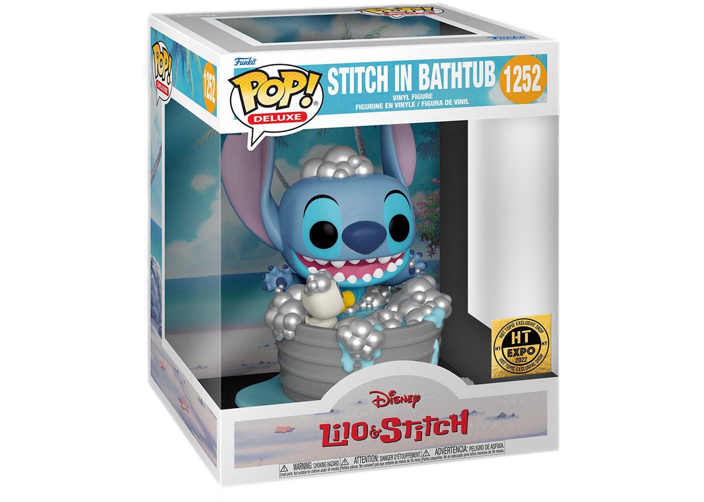 Funko Pop! Deluxe Disney Lilo & Stitch in Bathtub 2022 Hot Topic Expo  Exclusive Figure #1252 - US