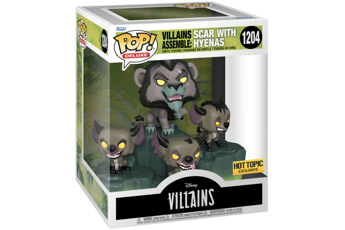 Funko Pop! Deluxe Disney Villains (Villains Assemble: Scar with Hyenas) Hot Topic Exclusive Figure #1204