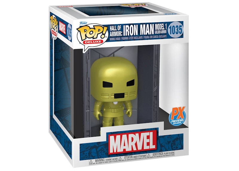 Funko Pop! Deluxe Marvel Hall of Armor: Iron Man Model 1 Golden