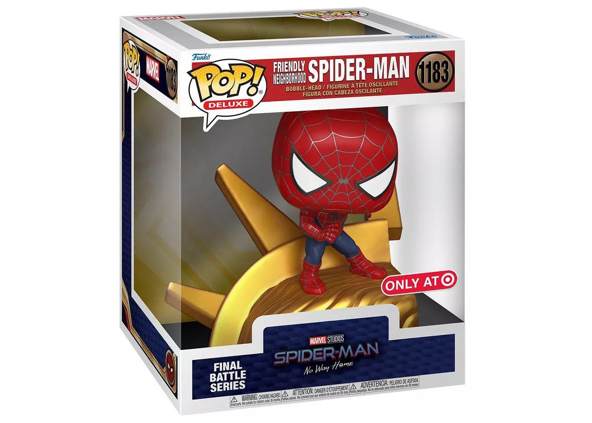 Funko Pop! Deluxe Marvel Studios Spider-Man No Way Home Friendly  Neighborhood Spider-Man Target Exclusive Figure #1183