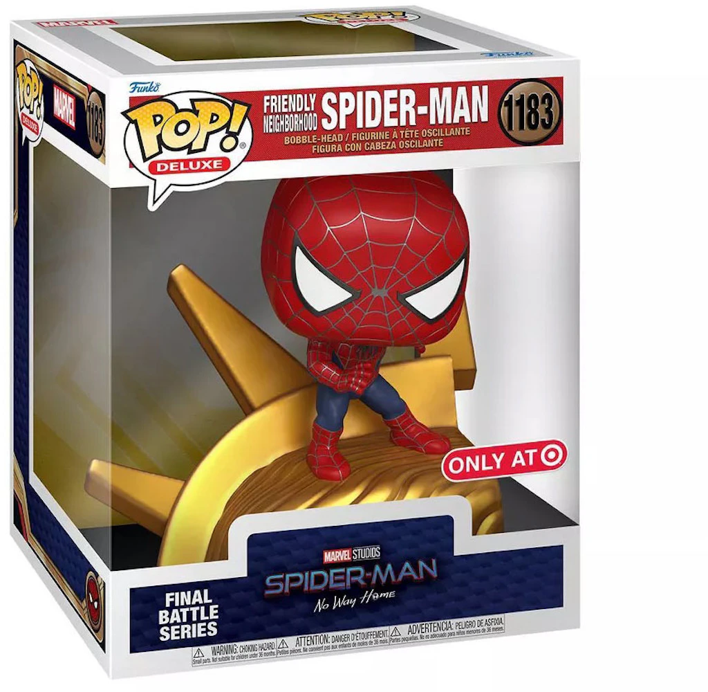 Funko Pop! Deluxe Marvel Studios Spider-Man No Way Home Friendly  Neighborhood Spider-Man Target Exclusive Figure #1183 - US