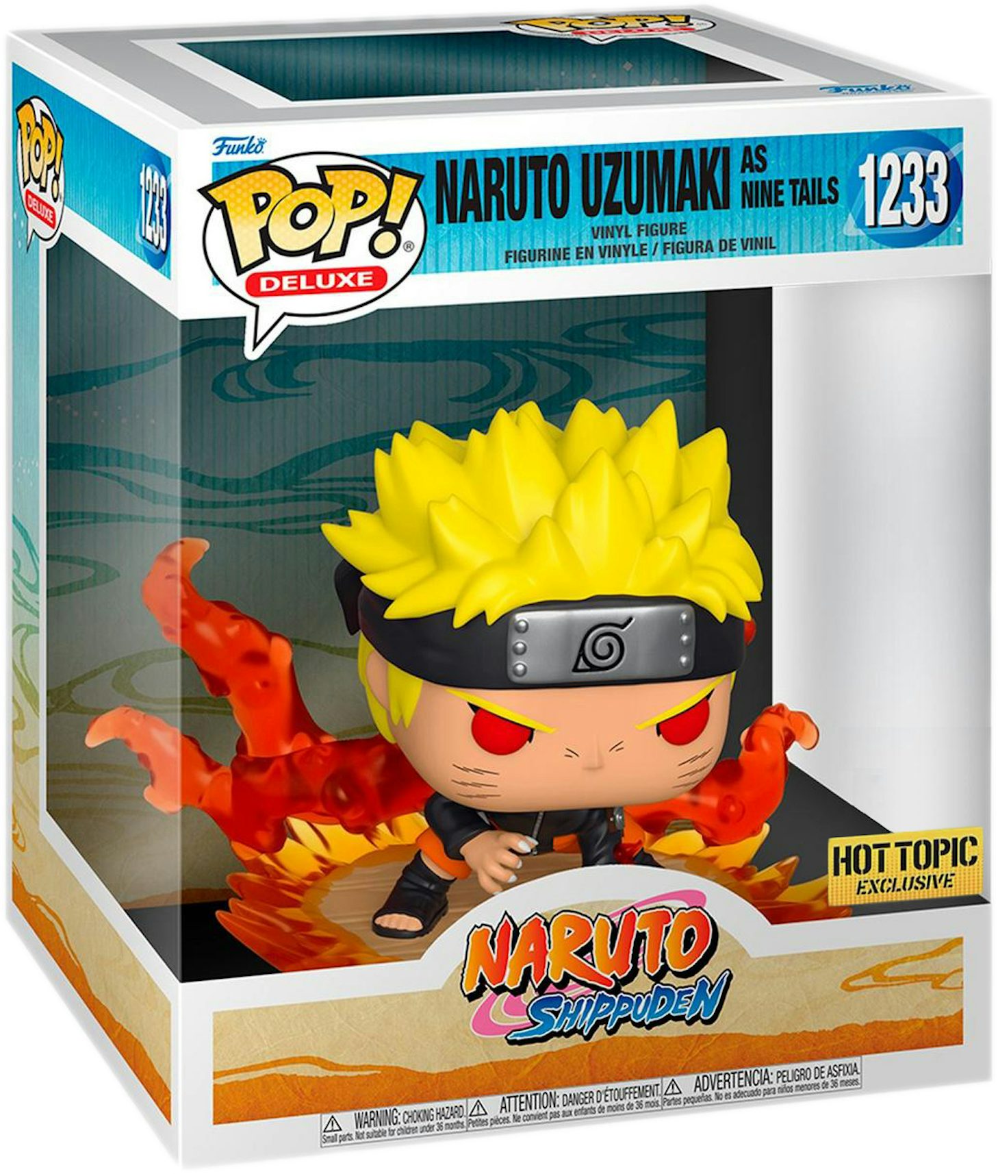 Funko Pop! Deluxe Naruto Shippuden Naruto Uzumaki as Nine Tails Hot Topic  Exclusive Figure #1233 - US