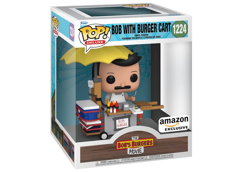 Funko Pop! Deluxe The Bob's Burgers Movie Bob with Burger Cart Amazon  Exclusive Figure #1224