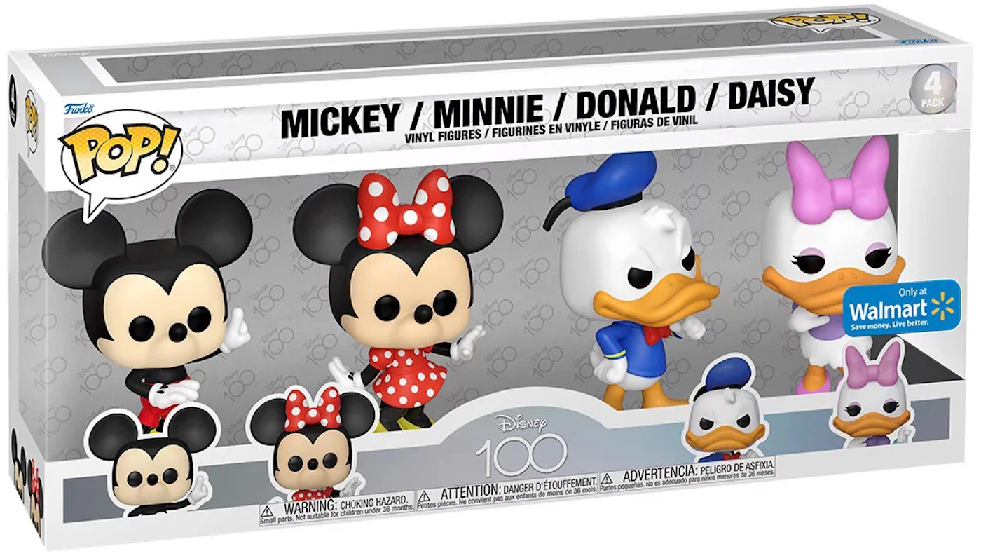 Funko Pop! Disney 100 Mickey, Minnie, Donald and Daisy Walmart Exclusive  4-Pack - US