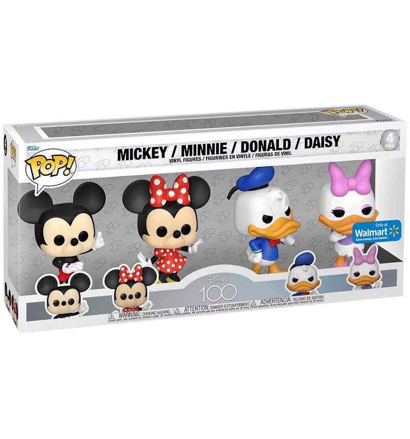 Funko Pop! Disney 100 Mickey, Minnie, Donald and Daisy Walmart