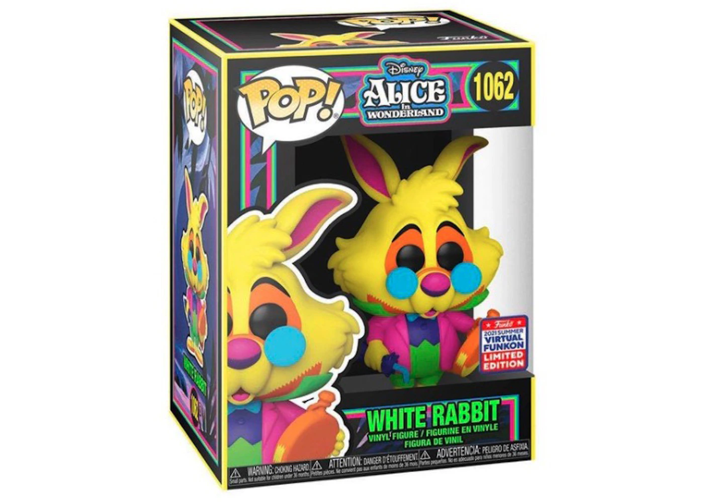 Funko Pop! Disney Alice In Wonderland Black Light White Rabbit