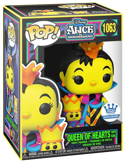 Funko Pop! Disney Alice In Wonderland Queen of Hearts With King Black Light  Funko Shop Exclusive Figure #1063 - US