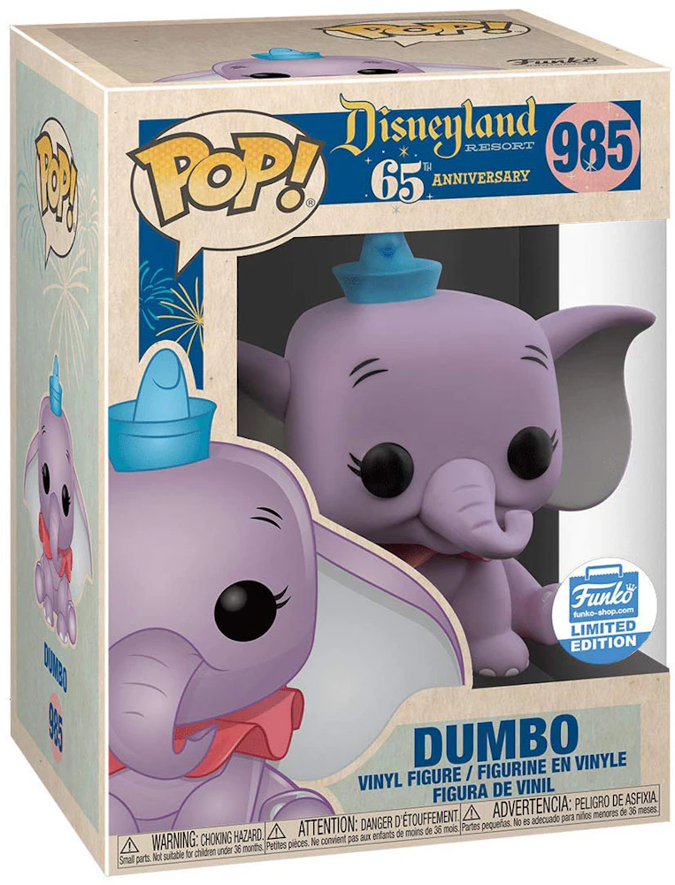 - 65th Funko Disneyland Funko Figure #985 Resort Exclusive US Pop! Anniversary Shop Dumbo Disney