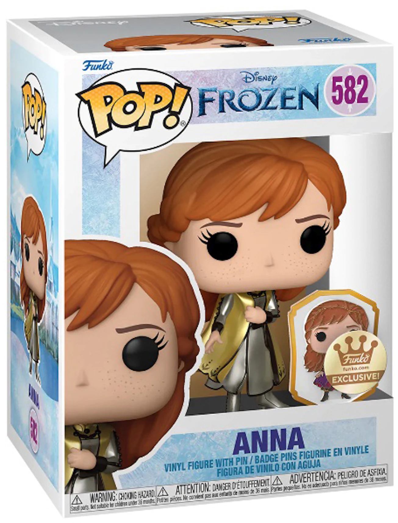 Alsjeblieft kijk kleurstof microfoon Funko Pop! Disney Frozen Anna with Pin Funko Shop Gold Label Exclusive  Figure #582 - US