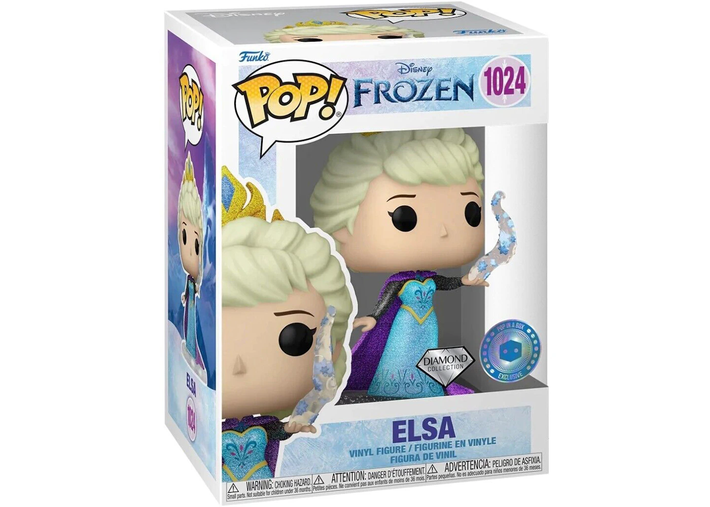 Funko Pop! Disney Frozen Elsa Diamond Collection Pop In A Box Exclusive ...