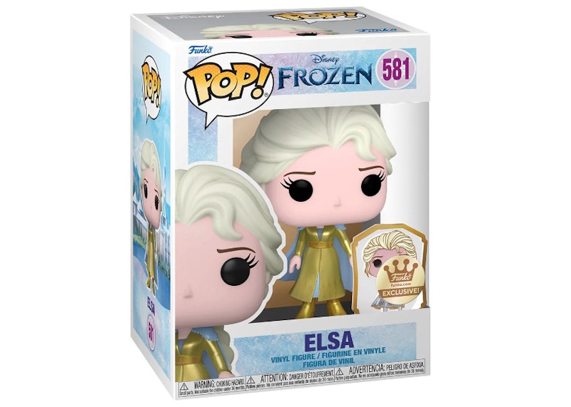 Funko Pop! Disney Frozen Elsa with Pin Gold Label Funko Shop Exclusive  Figure #581