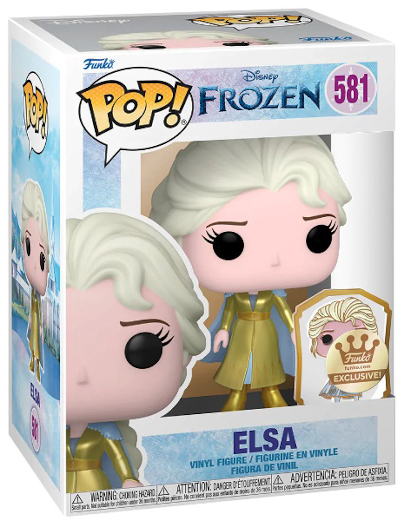 Pech Heel boos contant geld Funko Pop! Disney Frozen Elsa with Pin Gold Label Funko Shop Exclusive  Figure #581 - US